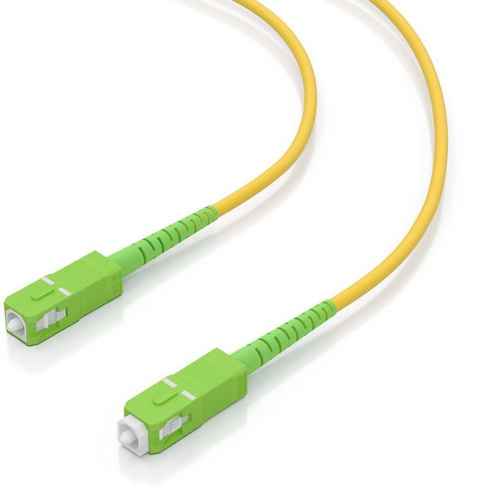 Aisens Latiguillo de Fibra Óptica G657A2 3m SC/APC-SC/APC Amarillo 9/125 SMF Simplex LSZH DDR DCA